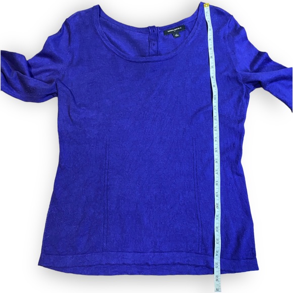 2for$30 BANANA REPUBLIC Royal Blue 3/4 Sleeve Button Detail Top Size Large - Picture 6 of 10